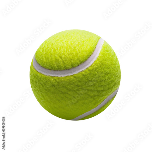 ​​Tennis ball, side view, transparent background image