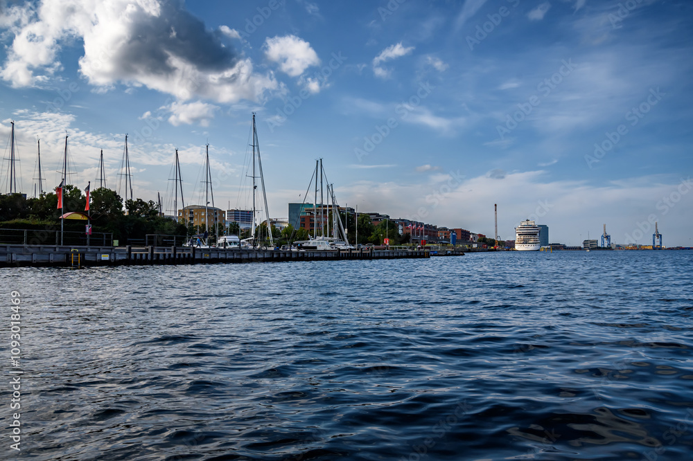 Boat trip on the Oresund Strait in Copenhagen, Denmark Boat trip on the Oresund Strait in Copenhagen, Denmark