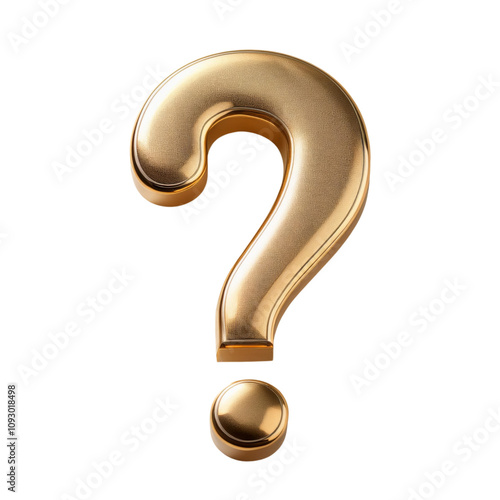Golden Question Mark Transparent Background Image