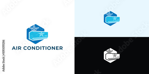 Air Conditioner Repair Logo Design Template Vector Design Illustration.