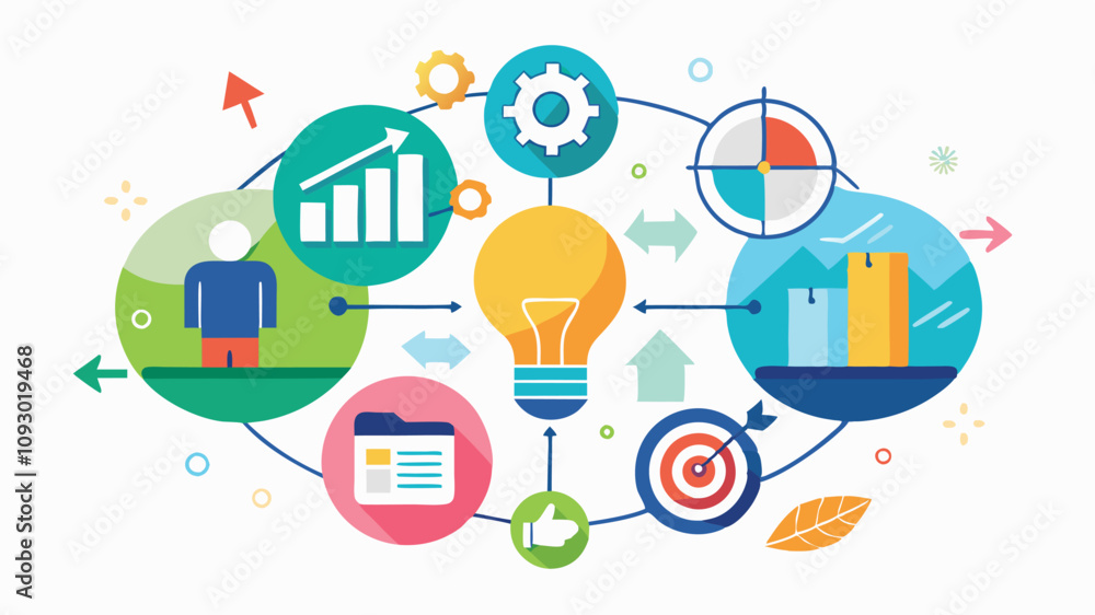 Business strategy idea graphic motion design Business strategy idea graphic motion design