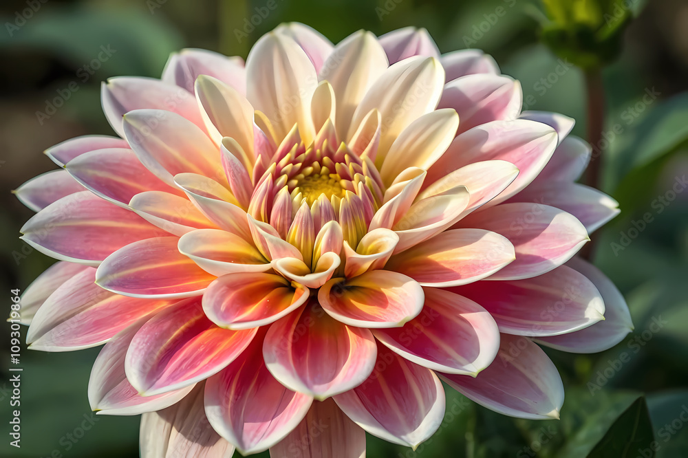 A Close-Up View of Vibrant Pink and Yellow Chrysanthemums and Dahlias A Close-Up View of Vibrant Pink and Yellow Chrysanthemums and Dahlias