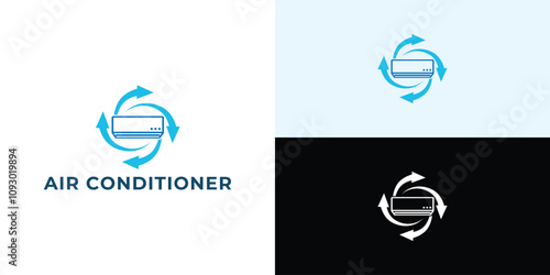 Air Conditioner Repair Logo Design Template Vector Design Illustration.