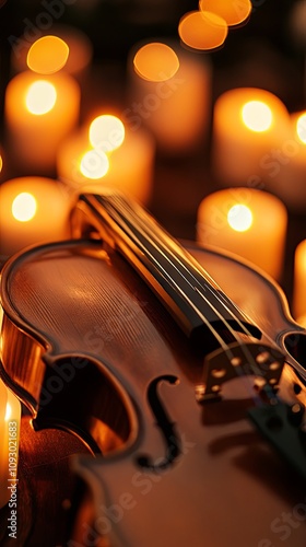 Violin in Candlelight: A Romantic Still Life