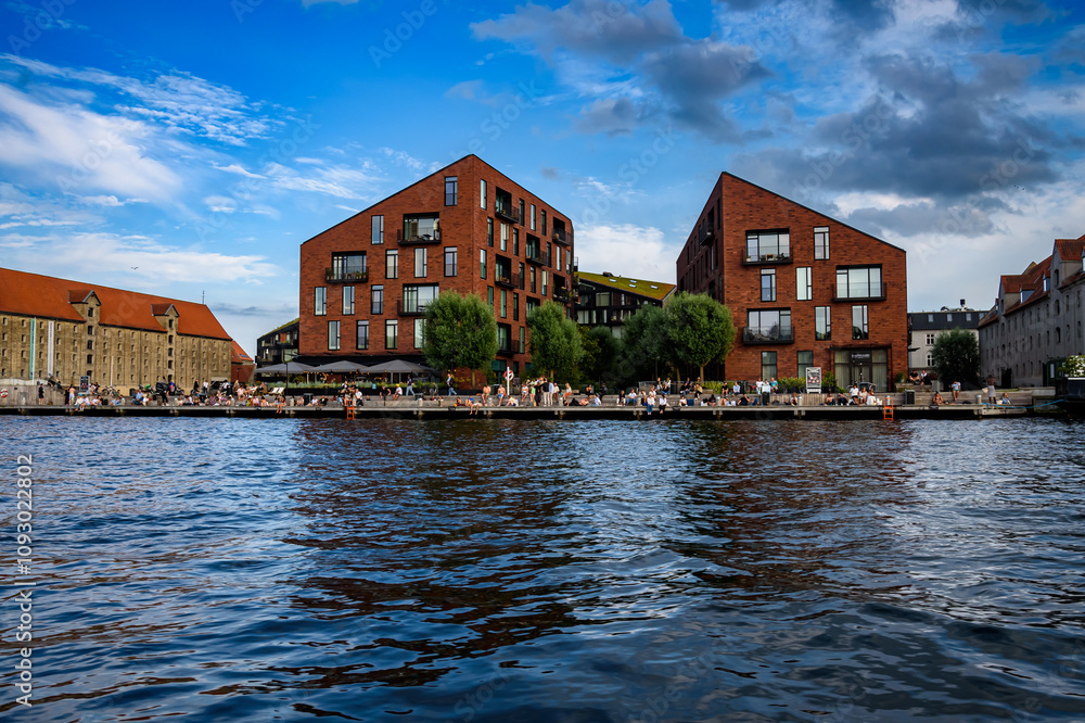 Boat trip on the Oresund Strait in Copenhagen, Denmark Boat trip on the Oresund Strait in Copenhagen, Denmark