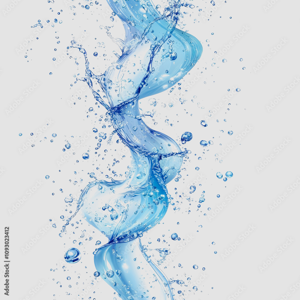 Spiraling Blue Water Splash with Bubbles in a Bright Background Creating a Dynamic and Refreshing Visual Experience for Creative Projects and Designs Spiraling Blue Water Splash with Bubbles in a Bright Background Creating a Dynamic and Refreshing Visual Experience for Creative Projects and Designs