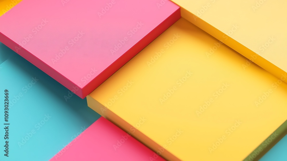 Colorful sticky notes stacked in vibrant hues of pink, yellow, and turquoise, creating a modern, cheerful workspace aesthetic. Colorful sticky notes stacked in vibrant hues of pink, yellow, and turquoise, creating a modern, cheerful workspace aesthetic.