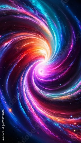 Anime cosmic art colorful stars swirling galaxies deep space wonder