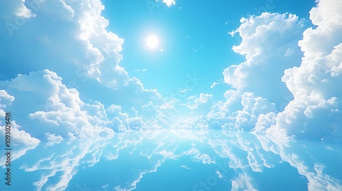 Blue sky with white clouds a high resolution background