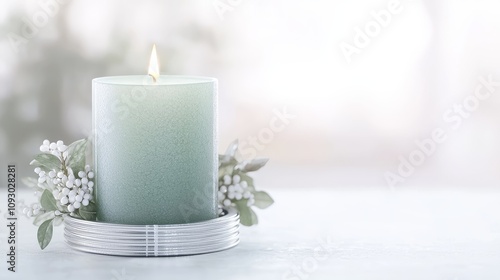 Tranquil candle arrangement indoor setting home decor soft lighting minimalistic style serenity and relaxation