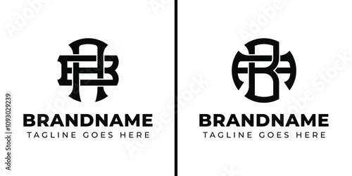 Letters AB and BA Monogram Logo, suitable for business with BA or AB initials
