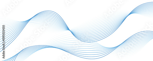 Abstract vector blur wavy lines background.