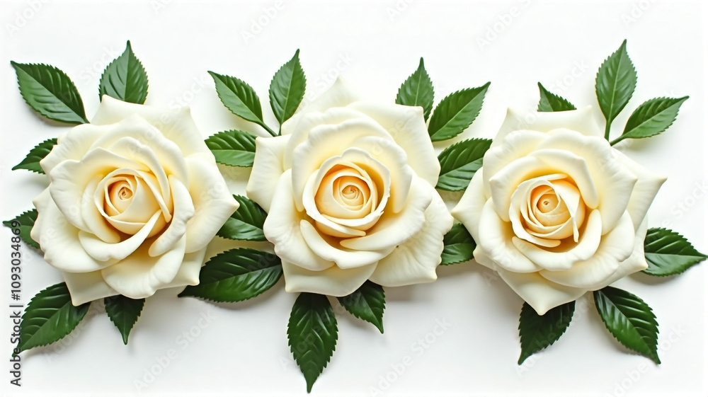 Naklejka premium bouquet of white roses