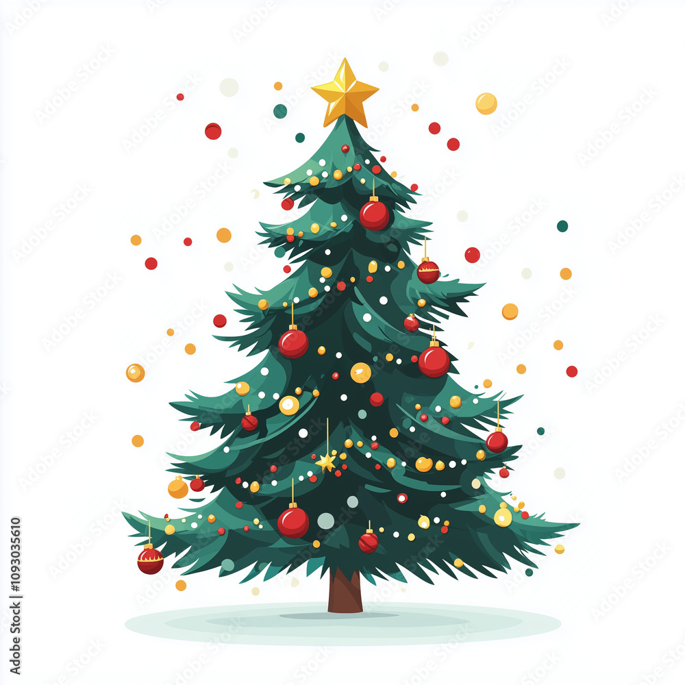 christmas tree with balls christmas tree with balls