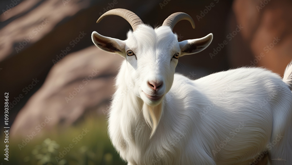 side view of goat ai generative