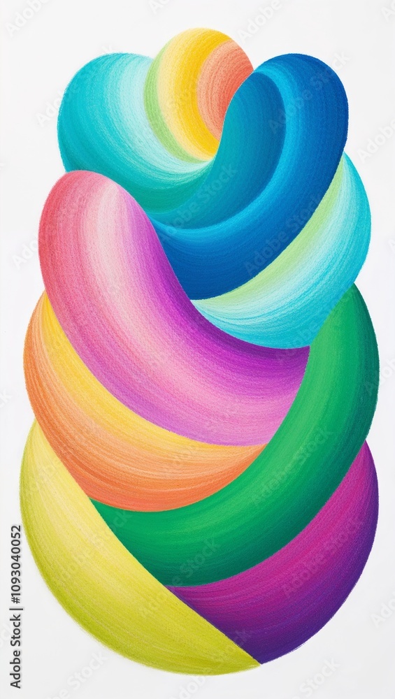 Gradient pastel waves in organic forms hand drawing Gradient pastel waves in organic forms hand drawing