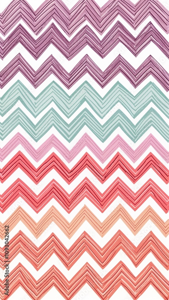 Pastel chevron patterns with texture hand drawing Pastel chevron patterns with texture hand drawing