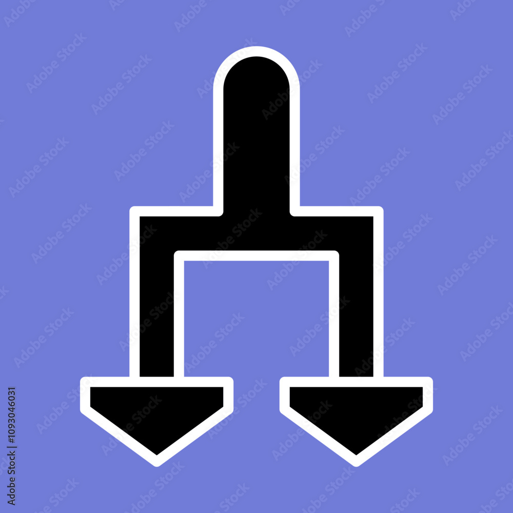 Split Arrow Downicon Design Split Arrow Downicon Design