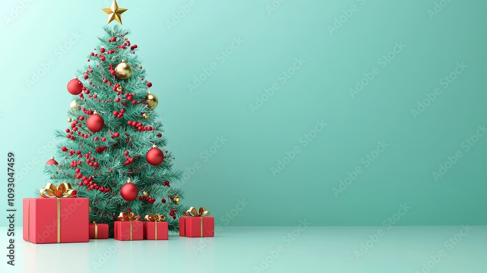 Festive holiday celebration home christmas tree and gifts bright environment cheerful viewpoint seasonal joy Festive holiday celebration home christmas tree and gifts bright environment cheerful viewpoint seasonal joy