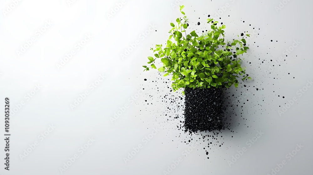 Intertwining Nature and Structure: A Mesmerizing Fusion of Greenery and Abstract Design Elements. Adaptability Quotient Concept