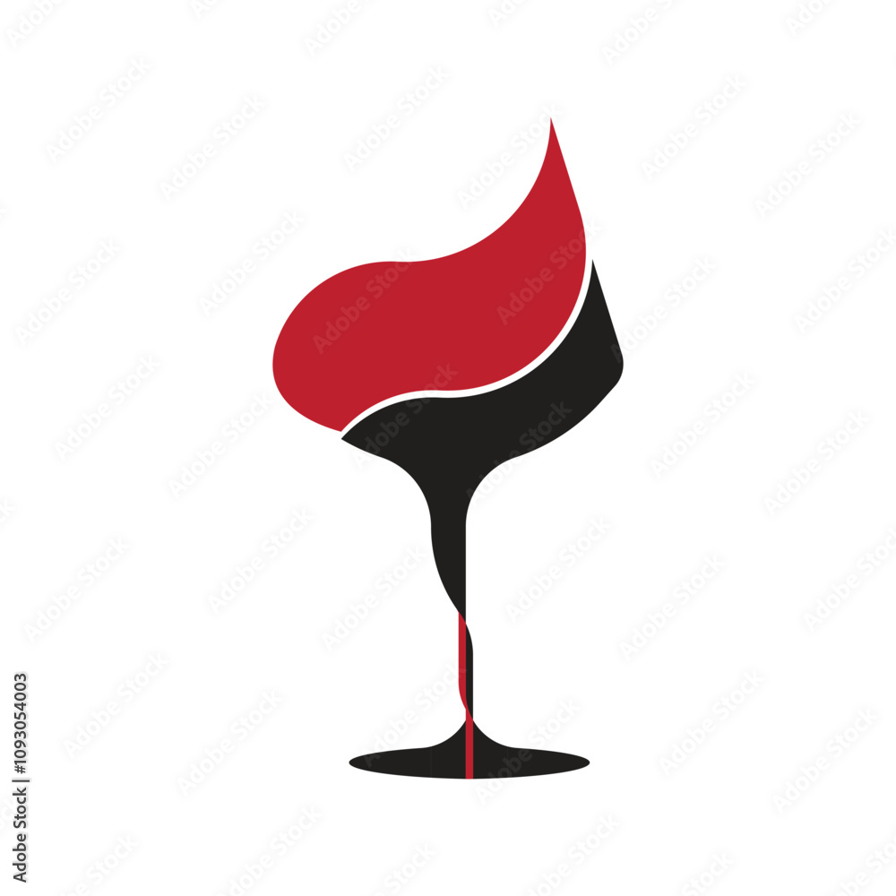Obraz premium Wine Glass Logo Template