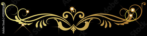 Golden vintage lines, twinkling lights, lane lights, classic patterns.