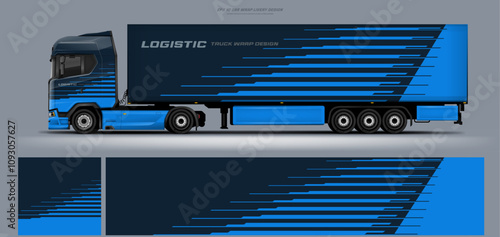 truck and trailer wrap livery design. vector file printing below