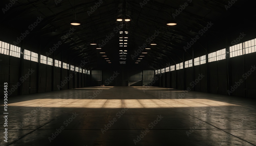 Fototapeta premium Motion Empty exhibition center. backdrop for exhibition stands.3d render. 0235