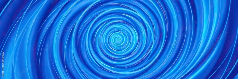 Blue vortex lines swirling around a central axis, spiral, blue Blue vortex lines swirling around a central axis, spiral, blue