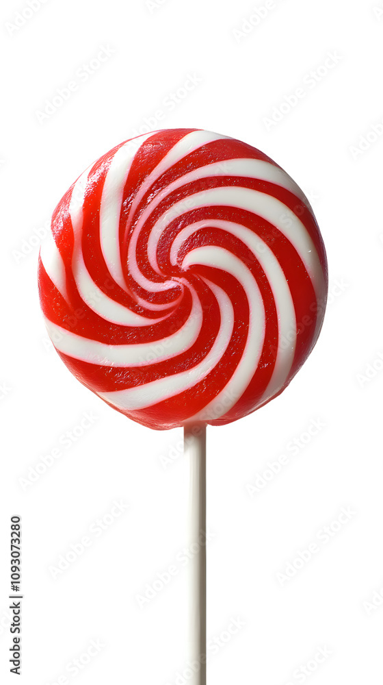 Red Twisted Lollipop isolated on transparent background Red Twisted Lollipop isolated on transparent background