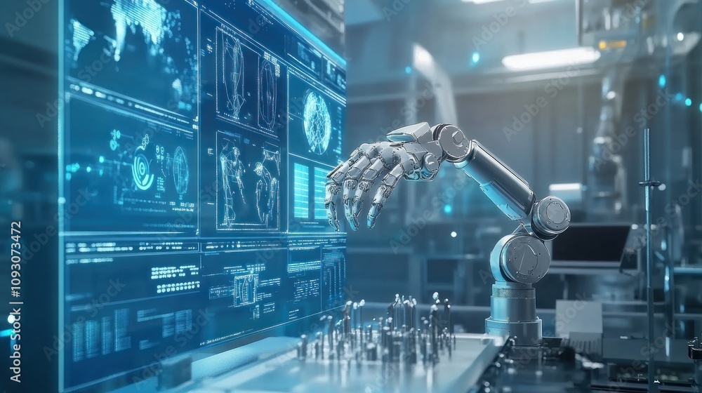 Robotic Arm Interacting with Digital Interface Robotic Arm Interacting with Digital Interface