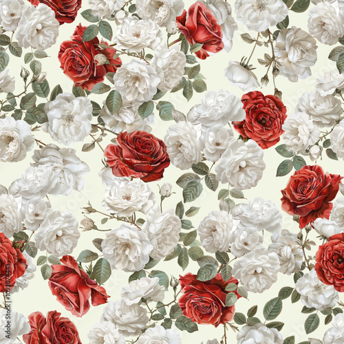 Lovely and Beautiful Spring Flowers Pattern for Fabric, Wallpaper, and More