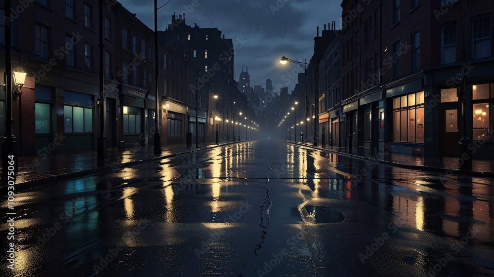 Obraz premium night in the city or nighttime , AI Generated.