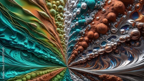 balls painted in color background