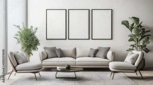 Wallpaper Mural modern living room Torontodigital.ca