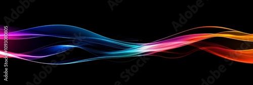Abstract Colorful Wave Design for Presentations - Vibrant, flowing wave design perfect for presentations, websites, and backgrounds.  Symbolizes energy, fluidity, motion, connection, and creativity.