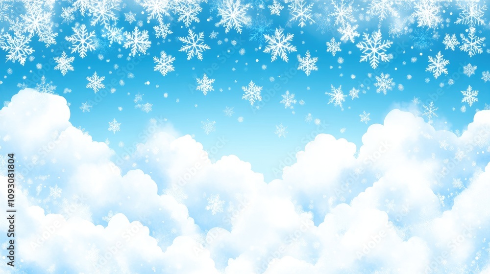 Soft snow drifts layered with shimmering silver snowflakes, glowing under soft light with a dreamy winter sky in the background. Soft snow drifts layered with shimmering silver snowflakes, glowing under soft light with a dreamy winter sky in the background.