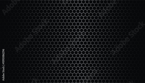 Metal steel grid with round holes reflection on black background. abstract polygonal background with pattern. aluminum wire mesh material texture