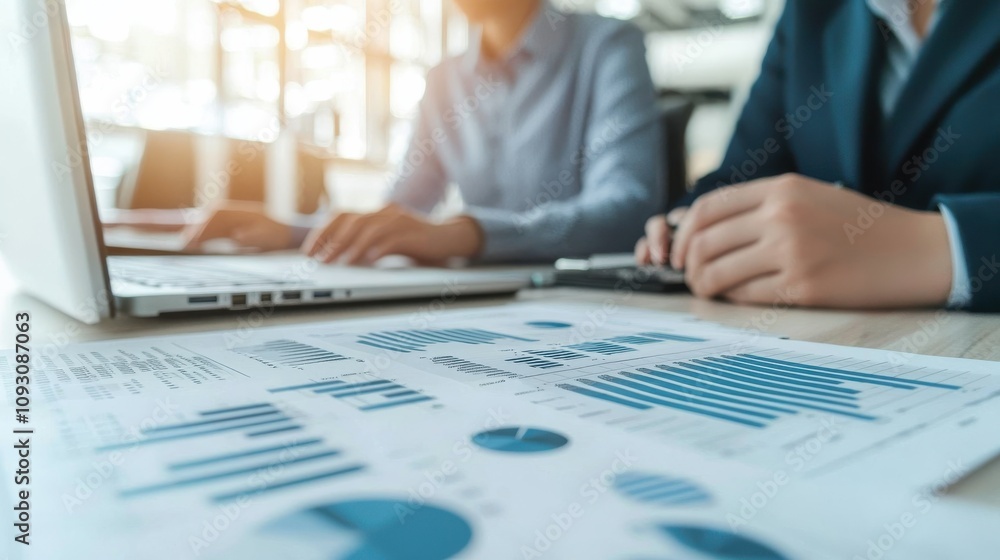 Team collaboration in a modern office business analytics meeting digital workspace professional environment close-up view efficiency and productivity Team collaboration in a modern office business analytics meeting digital workspace professional environment close-up view efficiency and productivity