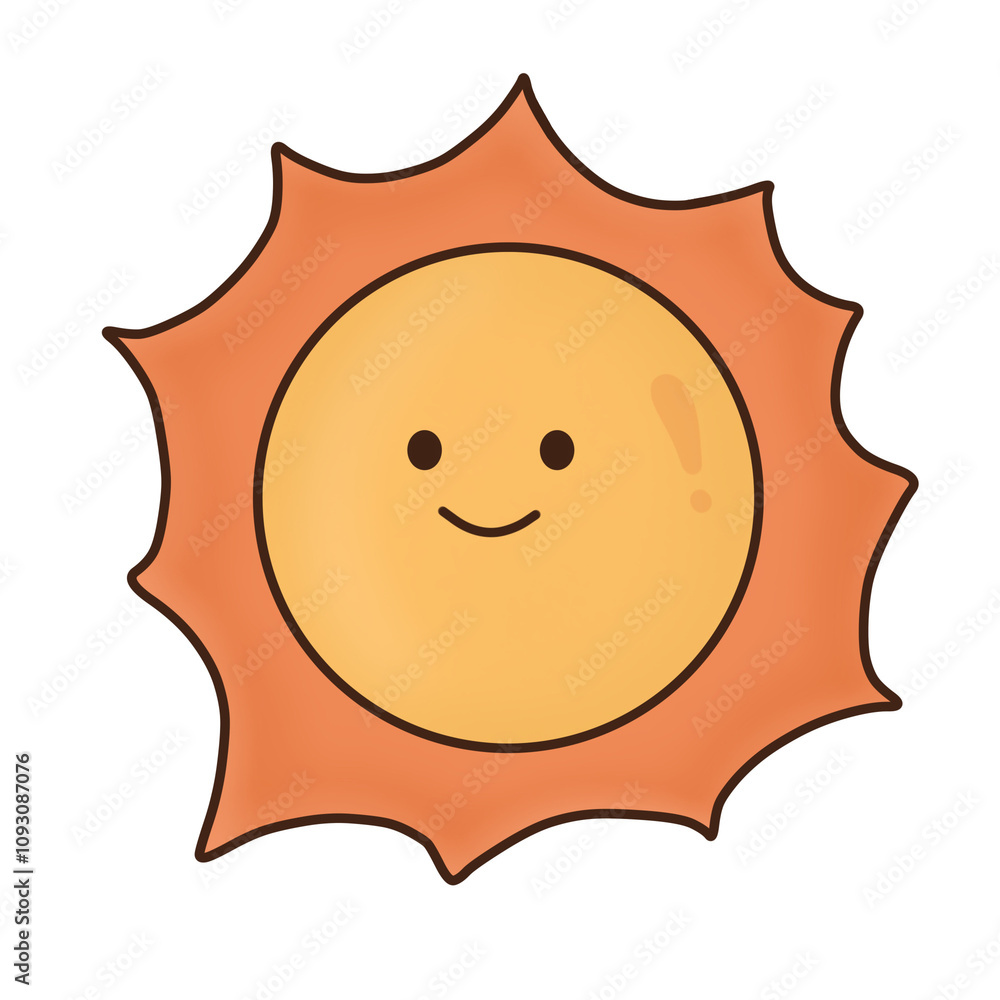 Cute cartoon sun