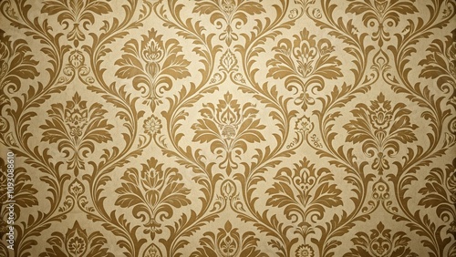 Damask seamless wallpaper background, wallpaper with damask, ornate decorations, refined design, vintage aesthetic, classic look