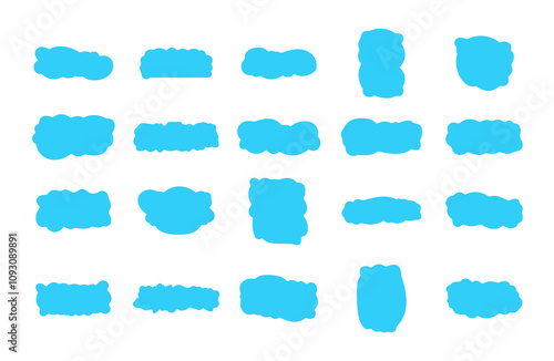 blue Cute cloud Text Box