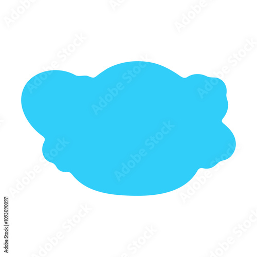 blue Cute cloud Text Box