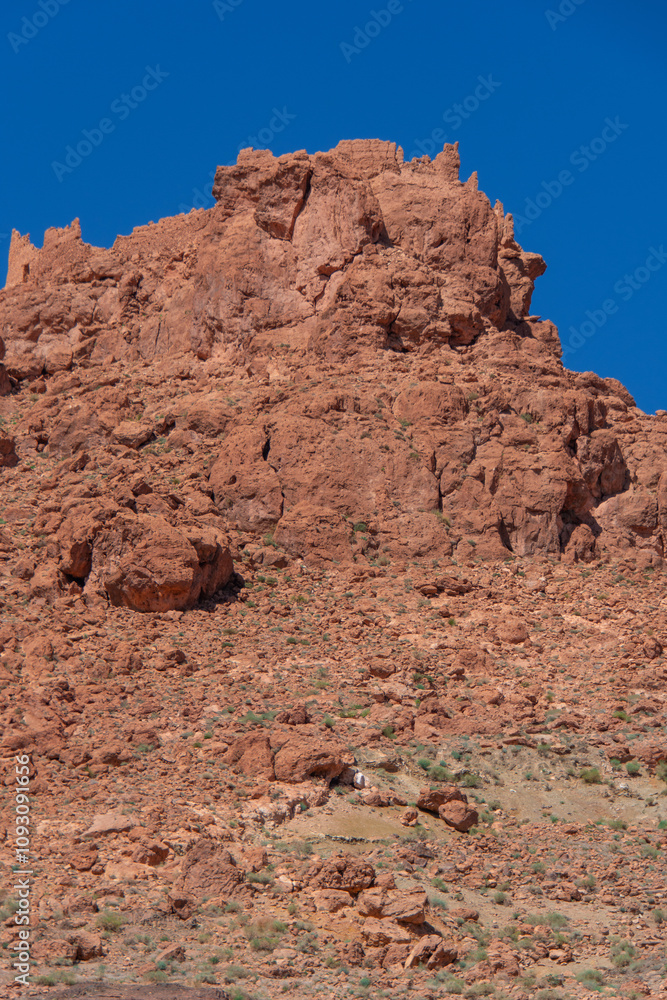 Mountainous scenery of Morocco in the southeast of the High Atlas Mountainous scenery of Morocco in the southeast of the High Atlas