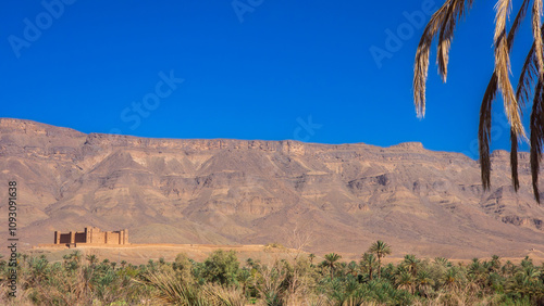 Mountainous scenery of Morocco in the southeast of the High Atlas photo