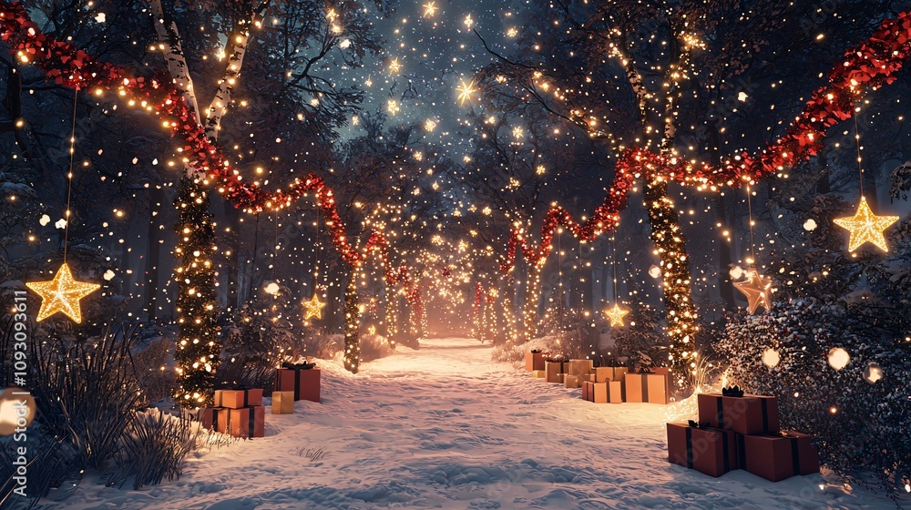 Enchanting Holiday Scene in the Snow Enchanting Holiday Scene in the Snow