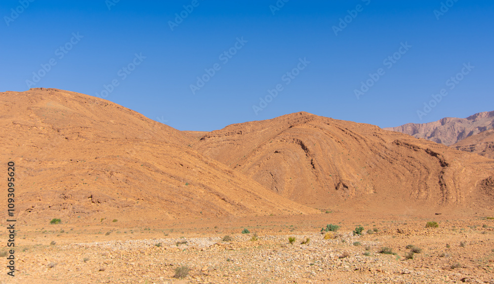 Mountainous scenery of Morocco in the center of the Anti Atlas Mountainous scenery of Morocco in the center of the Anti Atlas