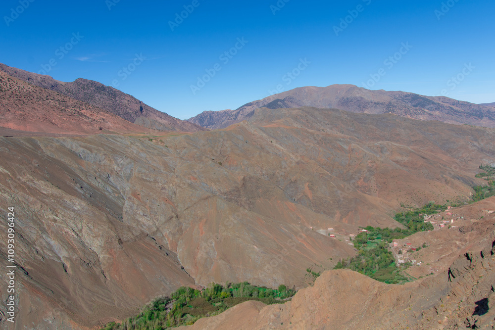 Naklejka premium Mountainous scenery of Morocco in the southeast of the High Atlas