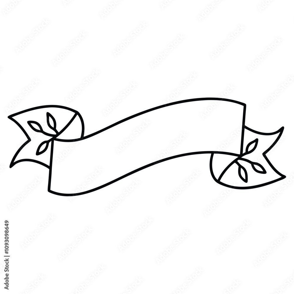 Ribbon Silhouette Vector Illustrations - Decorative Designs