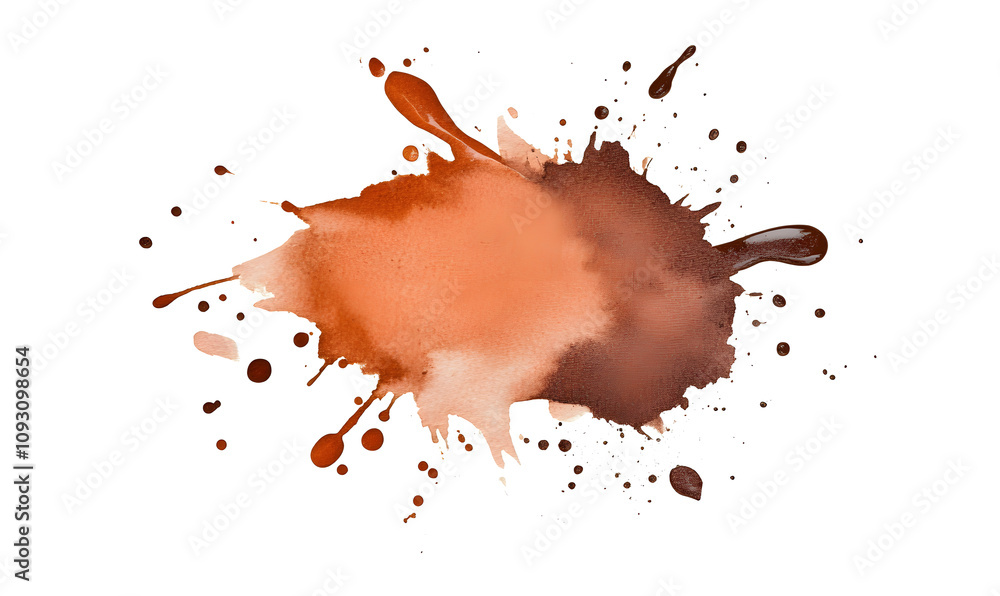 Watercolor of stain backgrounds splattered, isolated on white background Watercolor of stain backgrounds splattered, isolated on white background